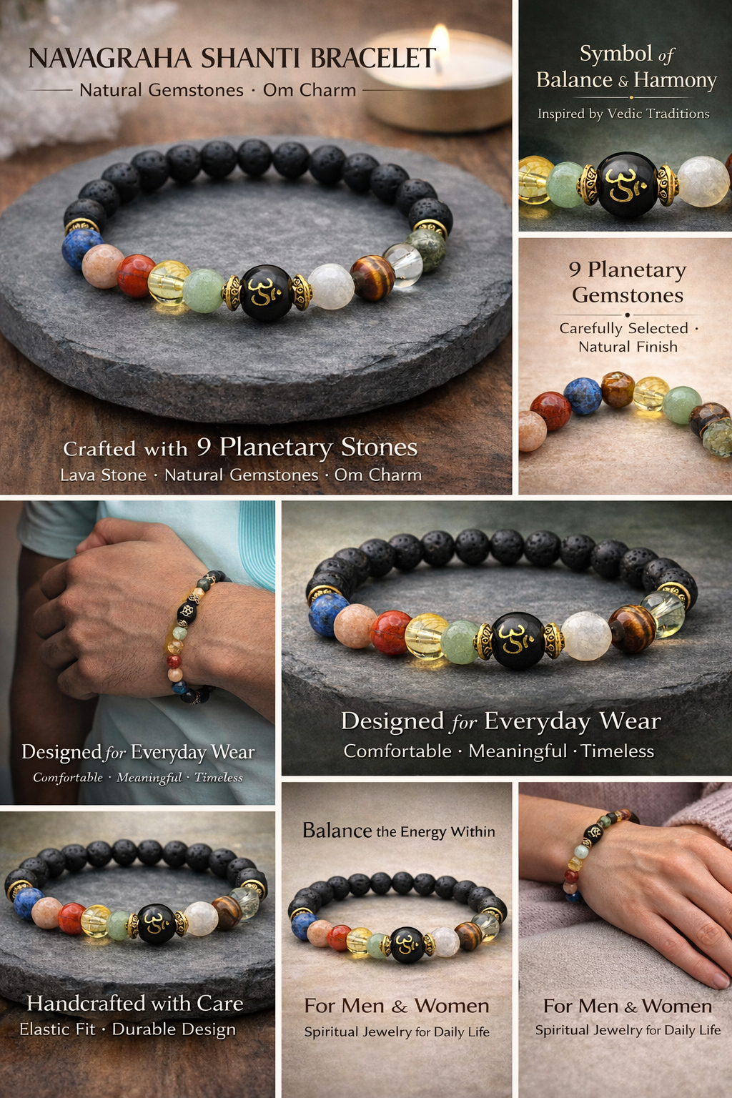 Navgraha Shanti Bracelet – 9 Planet Healing Bracelet by Evoluna